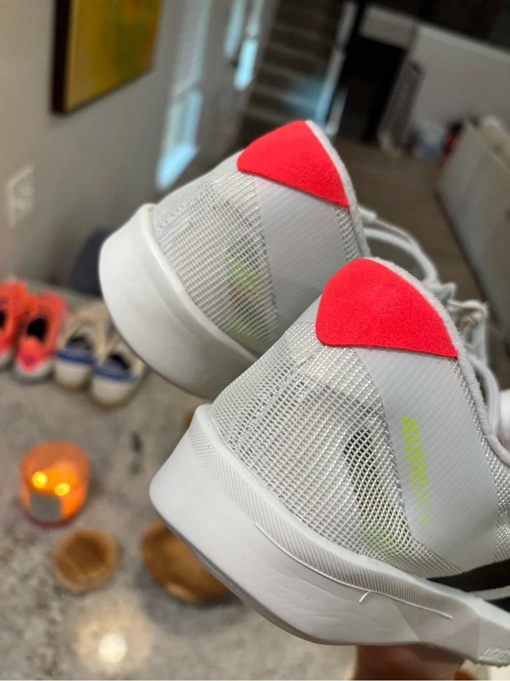 Adidas Adizero RC 6 ‘White Neon’ Men’s Size 12 Elite Running Shoes NEW | JP6560